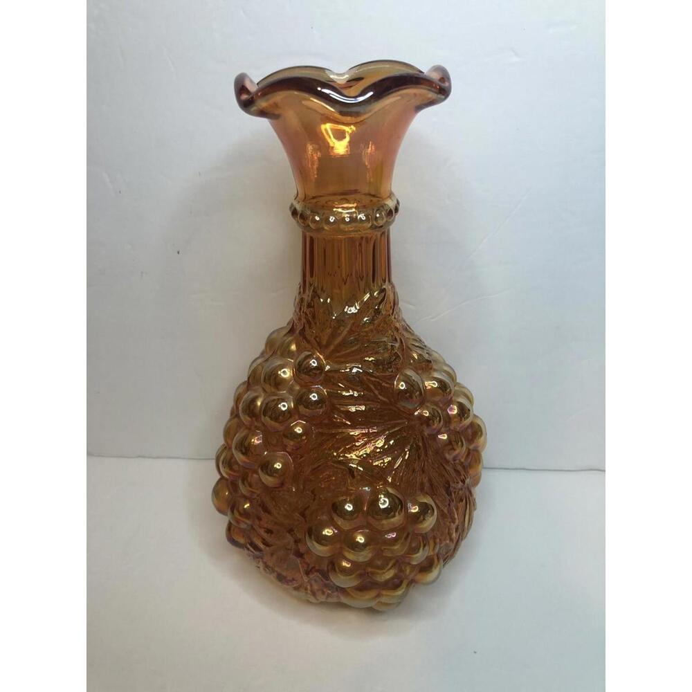 Imperial Glass - Marigold - Carnival - Grape - Carafe / Vase - 9 1/2"